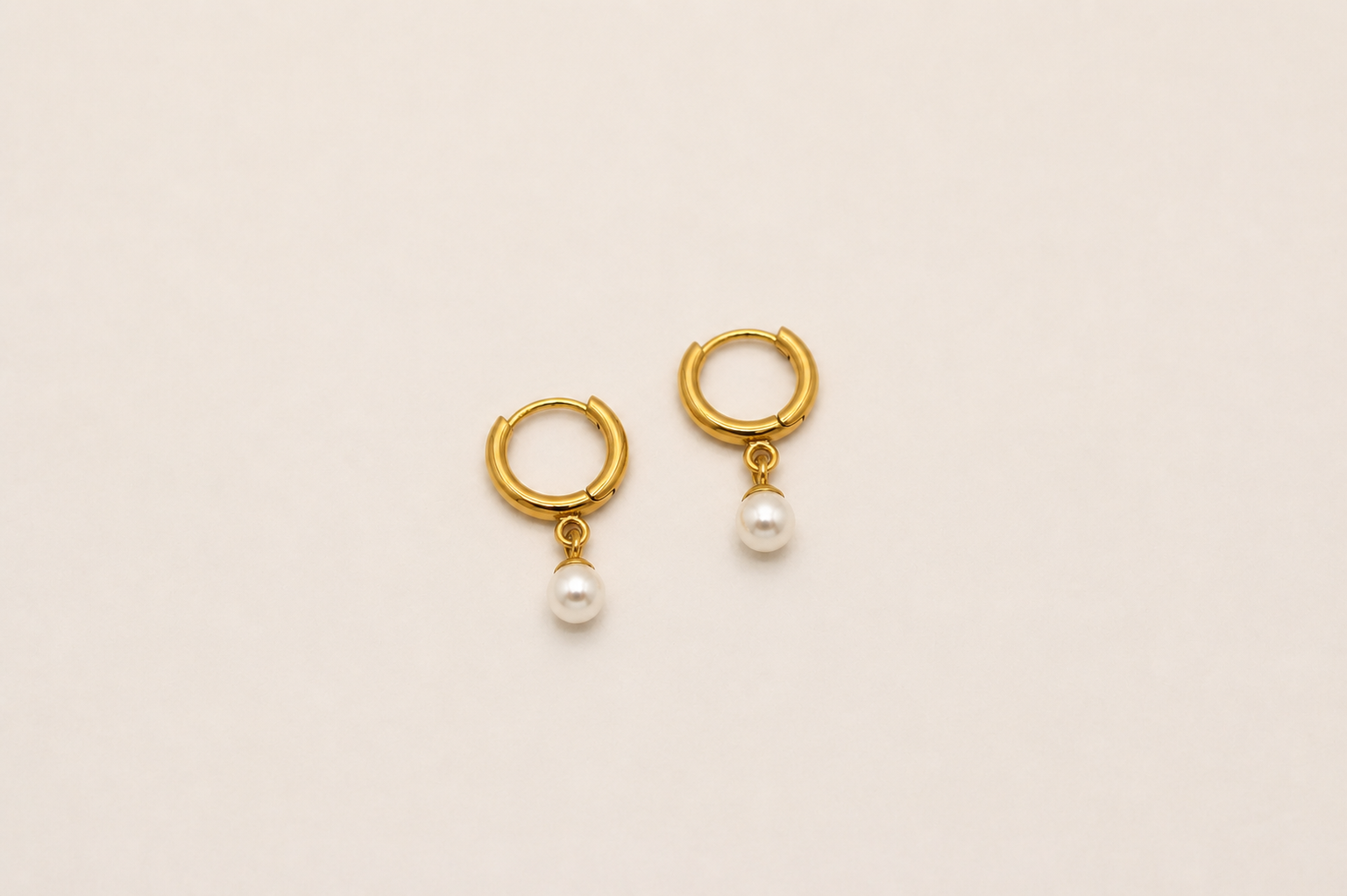 Pearl Drop Hoop