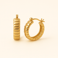 Golden Groove Hoops